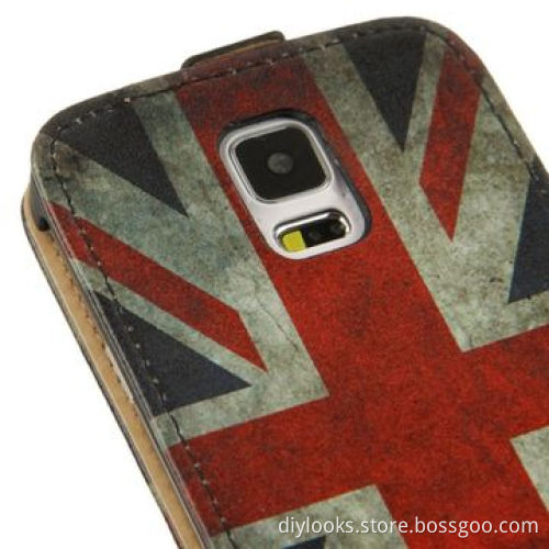 Retro UK Flag Pattern Vertical Flip Leather Case for Samsung Galaxy S5